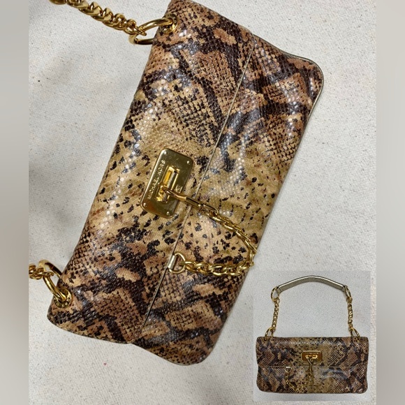 Michael Kors Snake Print Clutch - Picture 2 of 16